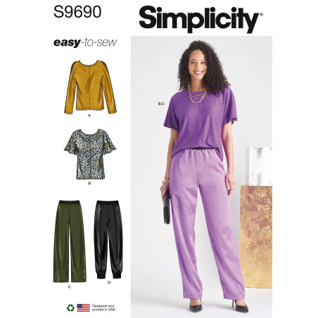 Bukser og bluse også plusmode  Simplicity snitmønster 9690