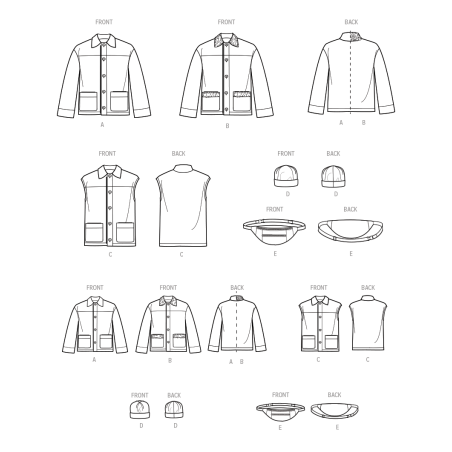 Jakke og vest far/søn Simplicity snitmønster 9694 A