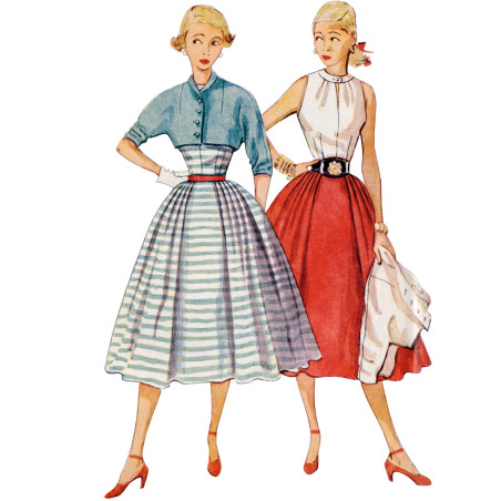 1950´vintage Kort jakke og nederdel Simplicity snitmønster 9699