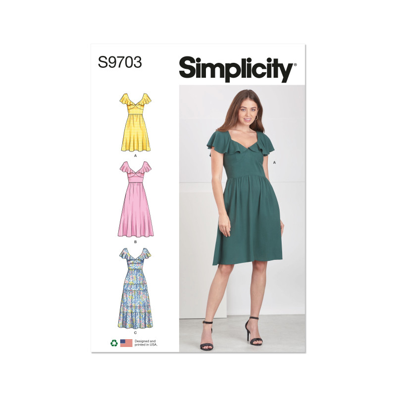 Kjole  Simplicity snitmønster 9703