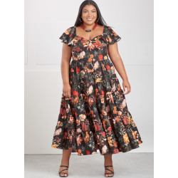 Kjole m/ flæseærme plusmode Simplicity snitmønster 9704