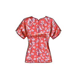 Bluse m/høj hals Simplicity snitmønster 9705 easy