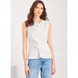 Bluse m/vandfald også plusmode  Simplicity snitmønster 9706