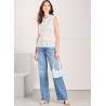Bluse m/vandfald også plusmode  Simplicity snitmønster 9706