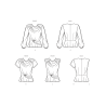 Bluse m/vandfald også plusmode  Simplicity snitmønster 9706