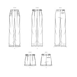 Bukser og shorts Simplicity snitmønster 9709