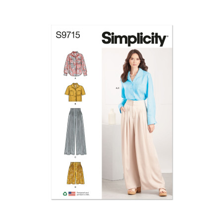 Skjorte og bukser også plusmode Simplicity snitmønster 9715