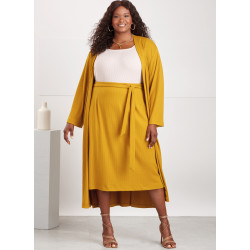 Cardigan top og nederdel plusmode Simplicity snitmønster 9717 easy
