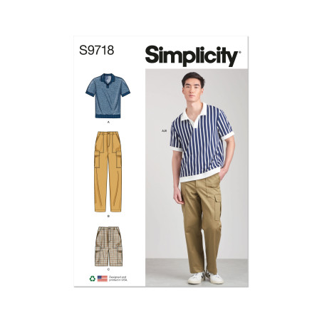 Poloshirt og bukser  Simplicity snitmønster 9718