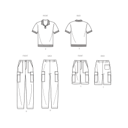 Poloshirt og bukser  Simplicity snitmønster 9718