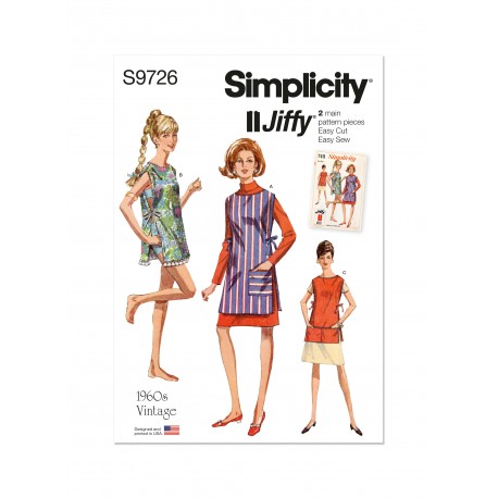 1960´vintage forklæde Simplicity snitmønster 9726