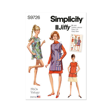 1960´vintage forklæde Simplicity snitmønster 9726