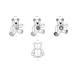 Tøjdyr bamse Simplicity snitmønster 9731os