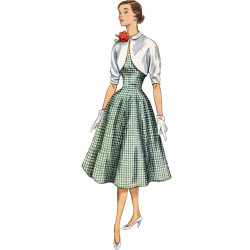 1950´vintage Kjole og bolero Simplicity snitmønster 9738