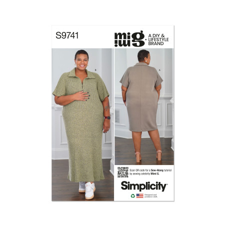 Kjole plusmode Simplicity snitmønster 9741