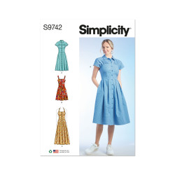 Kjole Simplicity snitmønster 9742