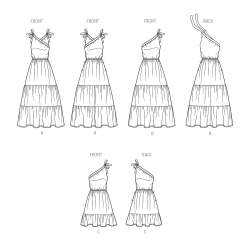 Kjole m/en strop  Simplicity snitmønster 9746 easy