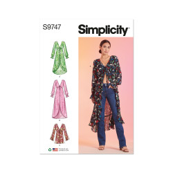 Lang vest og tunika  også plusmode Simplicity snitmønster 9747