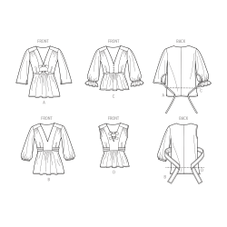 Bluse Simplicity snitmønster 9748