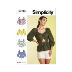 Bluse også plusmode Simplicity snitmønster 9749