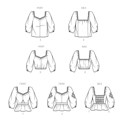 Bluse også plusmode Simplicity snitmønster 9749