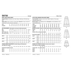 Nederdel også plusmode Simplicity snitmønster 9750