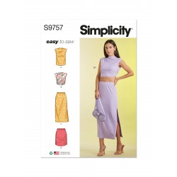 Bluse og nederdel Simplicity snitmønster 9757 A