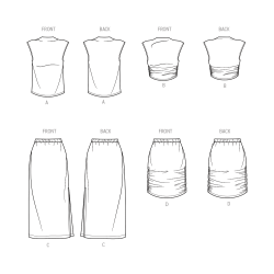 Bluse og nederdel  Simplicity snitmønster 9757 A