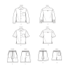 Herreskjorte og shorts også  Simplicity snitmønster 9758