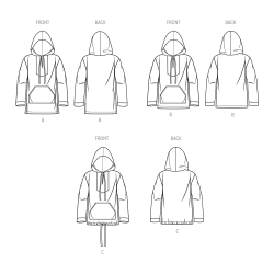 Hoddie til hele familien Simplicity snitmønster 9759 A