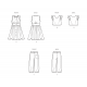 Pigetøj bukser top og kjole Simplicity snitmønster 9761
