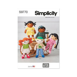 Slaskedukke og tøj ca.37 cm Simplicity snitmønster 9770 os