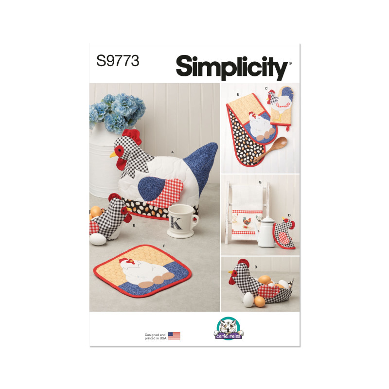 The hætte og grydelapper Simplicity snitmønster 9773 os