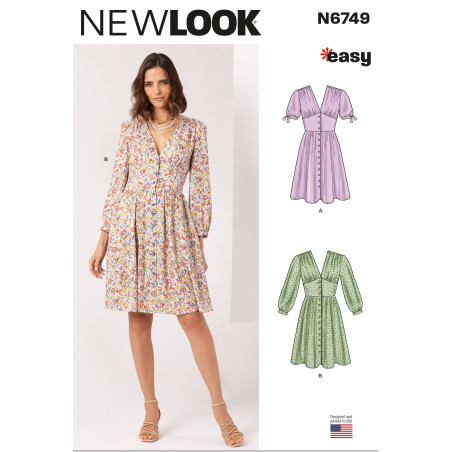 Kjole New look snitmønster N6749 easy