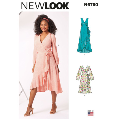 Slå-om kjole New Look snitmønster N6750