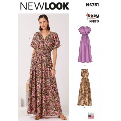 Hel lang kjole New look snitmønster easy N6751
