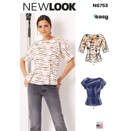 Bluse med skørt New look snitmønster N6753 easy