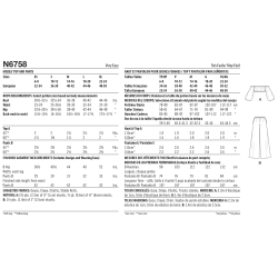 Kort top og bukser New look snitmønster N6758 easy