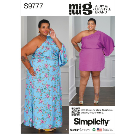 Kaftan Simplicity snitmønster 9777 easy plusmode