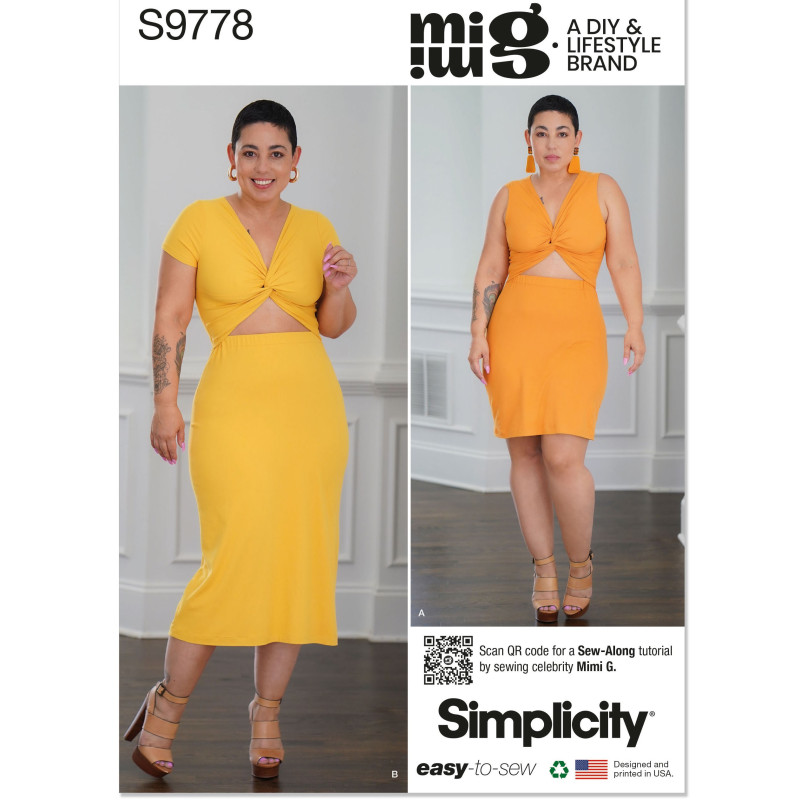 Kjole Simplicity snitmønster 9778