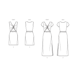 Kjole Simplicity snitmønster 9778