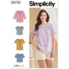 Bluse Simplicity snitmønster 9782 også plusmode