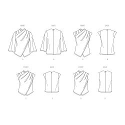 Bluse m/detaljer Simplicity snitmønster 9783