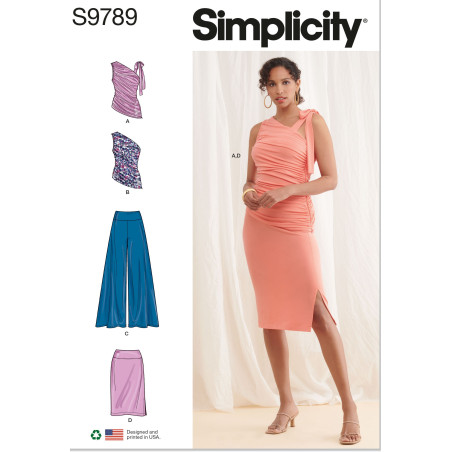 Bluse bukser og nederdel  Simplicity snitmønster 9789