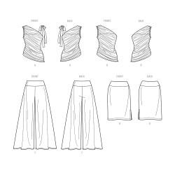 Bluse bukser og nederdel  Simplicity snitmønster 9790 plusmode