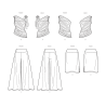 Bluse bukser og nederdel  Simplicity snitmønster 9790 plusmode