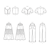 Bluse bukser og nederdel Simplicity snitmønster 9791
