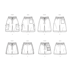 Herre/dame shorts Simplicity snitmønster 9795 A
