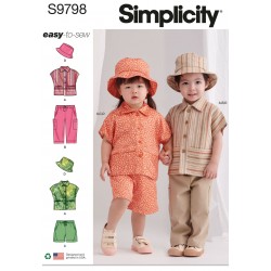 Børnetøj Dreng/pige Simplicity snitmønster 9798 A