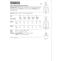 Forklæde Simplicity snitmønster 9805 A